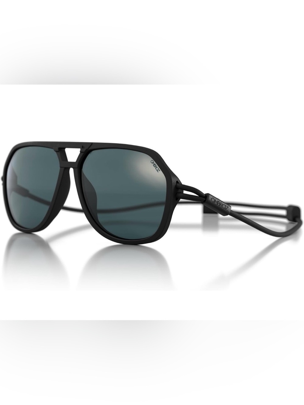 Ombraz Classics Armless Sunglasses Charcoal Polarized Grey (Brand New)